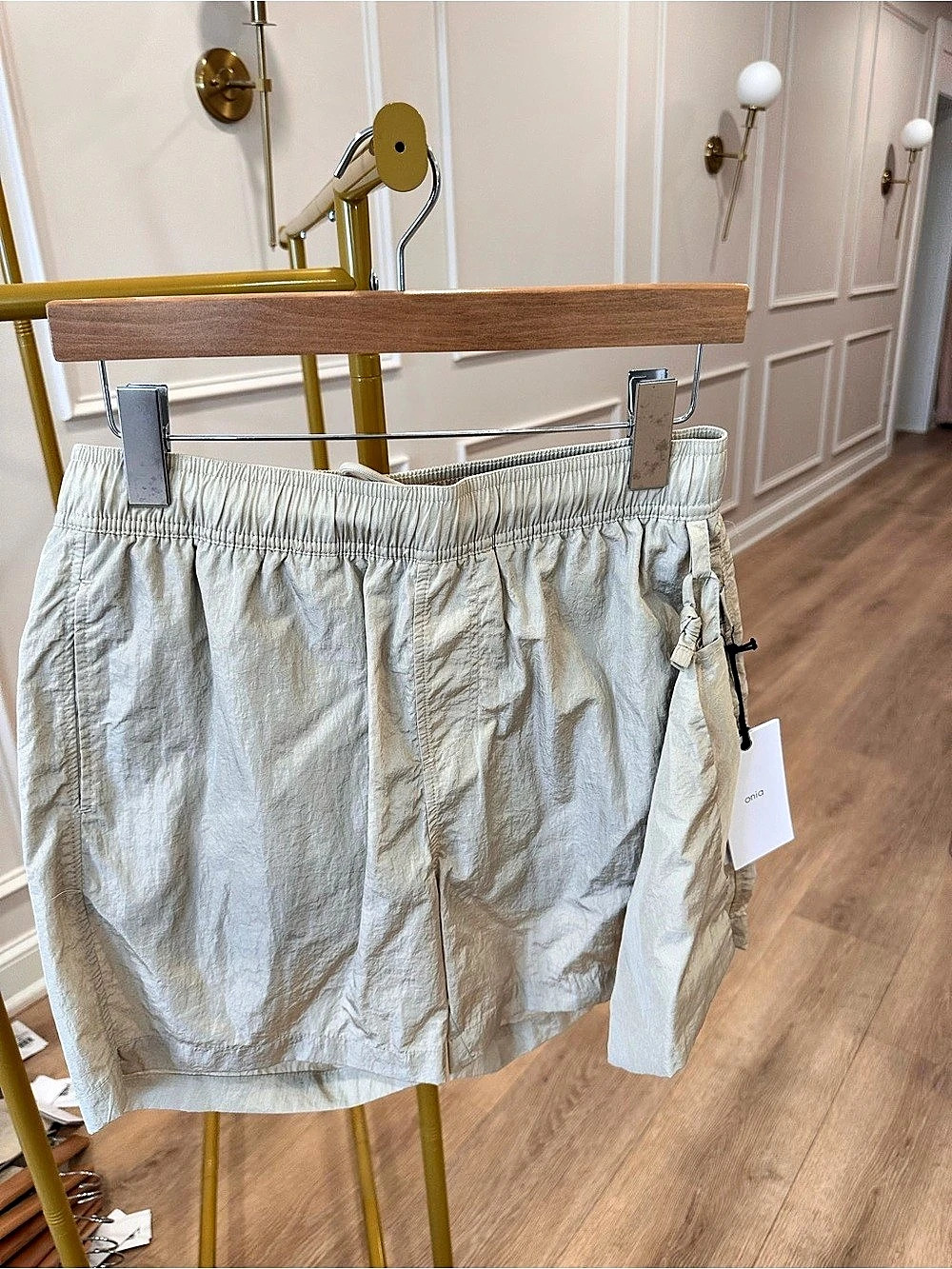 NWT Onia Nylon Crinkle 5" Swim Trunk